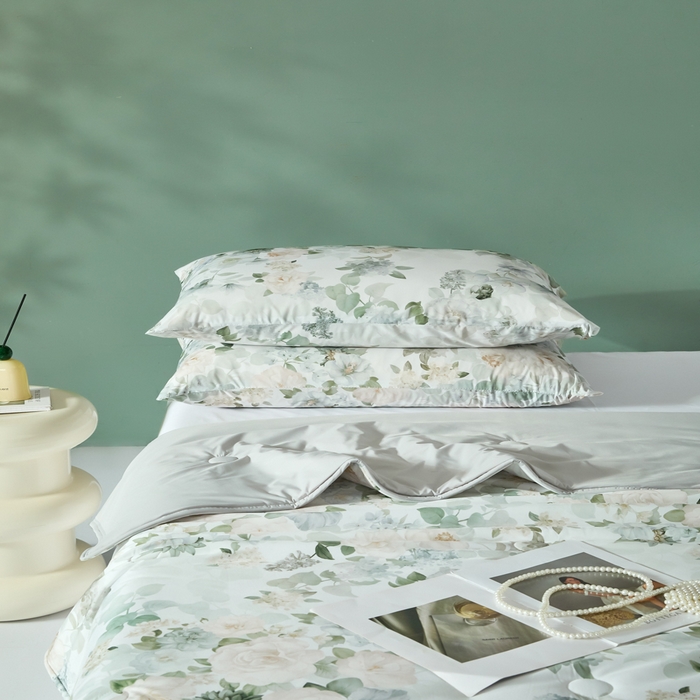 91家纺网 家纺一手货源 找家纺 2025春夏新款100%双面锦纶美式印花夏被凉感空调被 四季花城