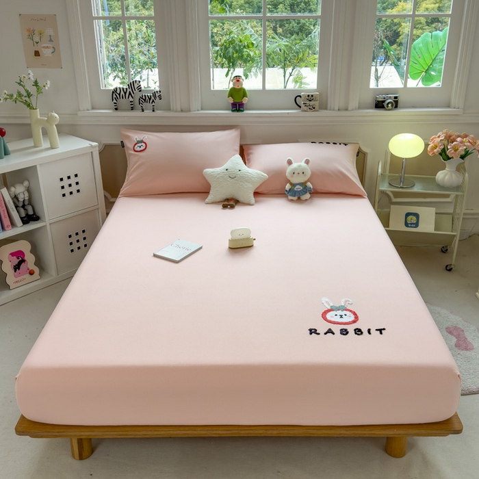 91家纺网 家纺一手货源 找家纺 席世家 2025春夏新款全棉纯棉老粗布印花床笠凉席席子 宝贝兔