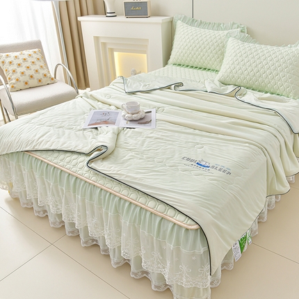 91家纺网 家纺一手货源 找家纺 （总）民新家纺 2025新款凉感丝床裙乳胶凉席系列