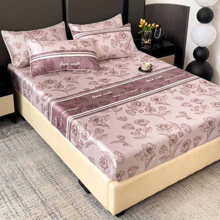 91家纺网 家纺一手货源 找家纺 （总）纽缦家纺 2025新款印花冰丝床笠