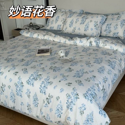 91家纺网 家纺一手货源 找家纺 （总）美丽坊 2025新款竹纱棉四件套