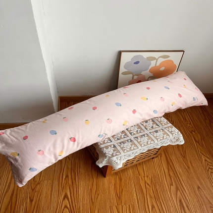 91家纺网 家纺一手货源 找家纺 （总）花西夫人 2023新款13372全棉印花长枕套双人枕头情侣枕芯