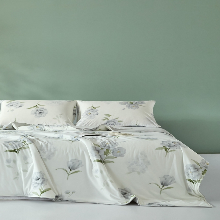 91家纺网 家纺一手货源 找家纺 2025春夏新款100%双面锦纶美式印花夏被凉感空调被 水墨江南