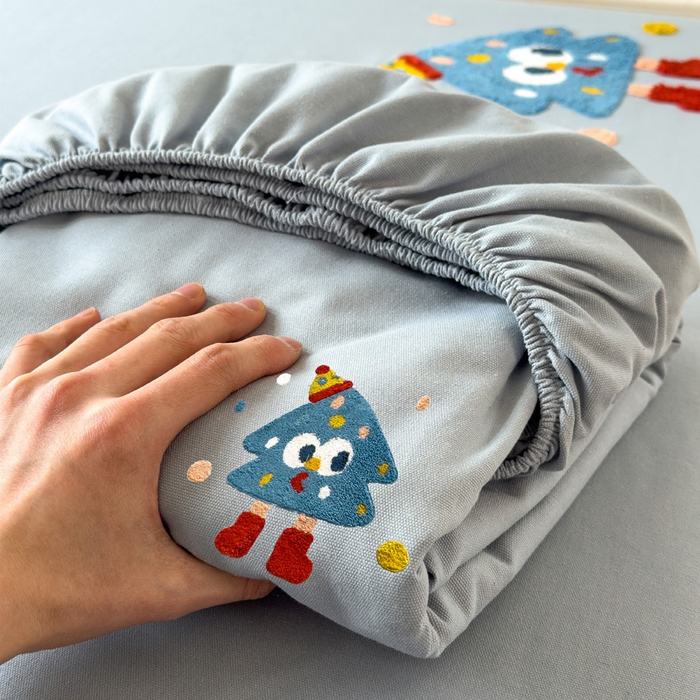 91家纺网 家纺一手货源 找家纺 席世家 2025春夏新款全棉纯棉老粗布印花床笠凉席席子 幸运帽