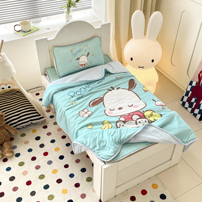 91家纺网 家纺一手货源 找家纺 花满路 2025新款儿童针织棉夏被 卡帕狗