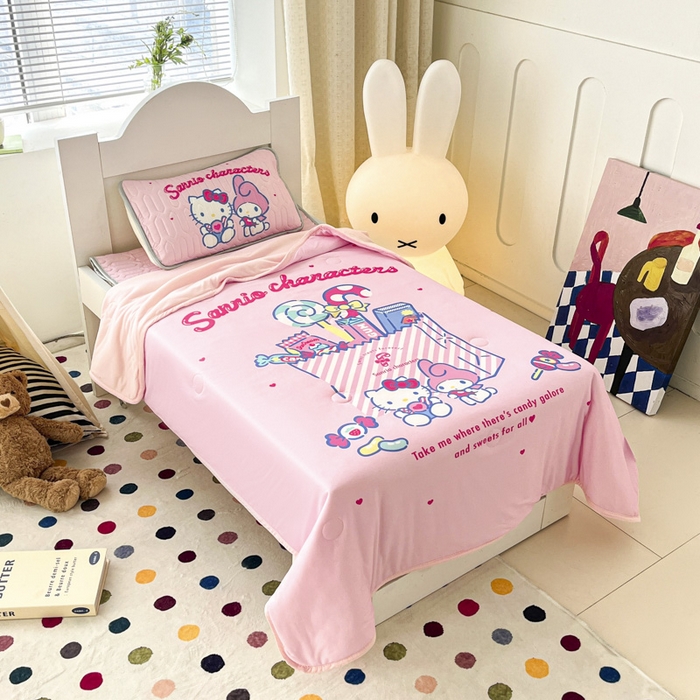 91家纺网 家纺一手货源 找家纺 （总）花满路 2025新款儿童针织棉夏被