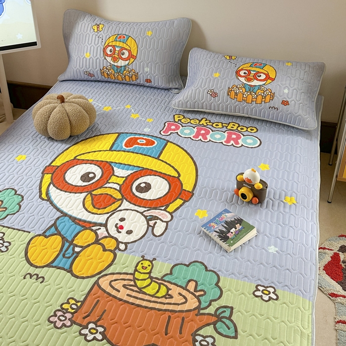 91家纺网 家纺一手货源 找家纺 金爱家2025新款啵乐乐乳胶凉席 凉席-森林派对