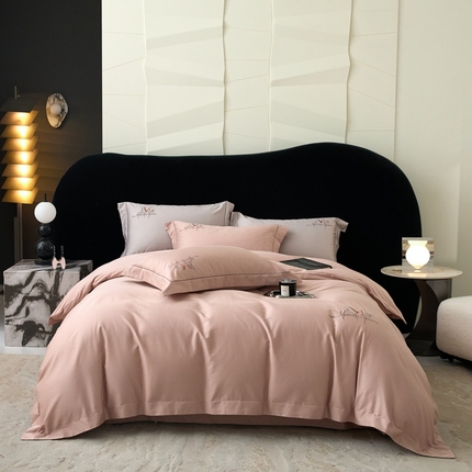 91家纺网 家纺一手货源 找家纺 JUICY 橘滋家纺 2025新款简约风格质感纯棉系列 隐奢时光-雾感粉