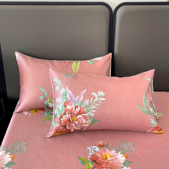 91家纺网 家纺一手货源 找家纺 纽缦家纺 2025新款印花冰丝床笠 美满