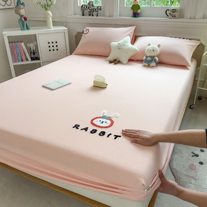 91家纺网 家纺一手货源 找家纺 （总）席世家 2025春夏新款全棉纯棉老粗布印花床笠凉席席子