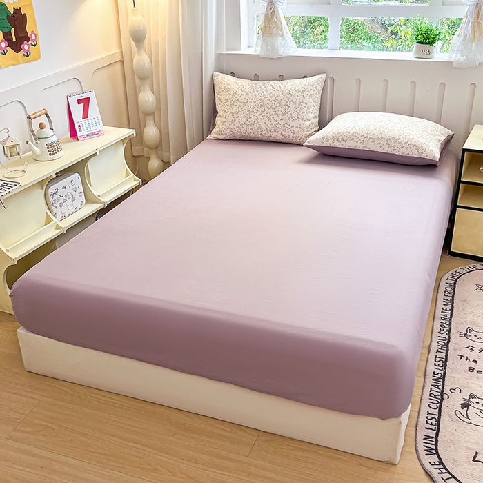 91家纺网 家纺一手货源 找家纺 玖明2025新款A类加厚柔软针织棉双层纱四件套 梦回花香