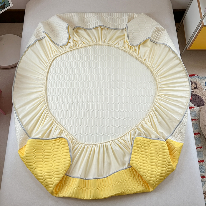 91家纺网 家纺一手货源 找家纺 金爱家 2025新款海绵宝宝乳胶凉席床笠款凉席席子 凉席床笠款-伙伴海绵宝宝