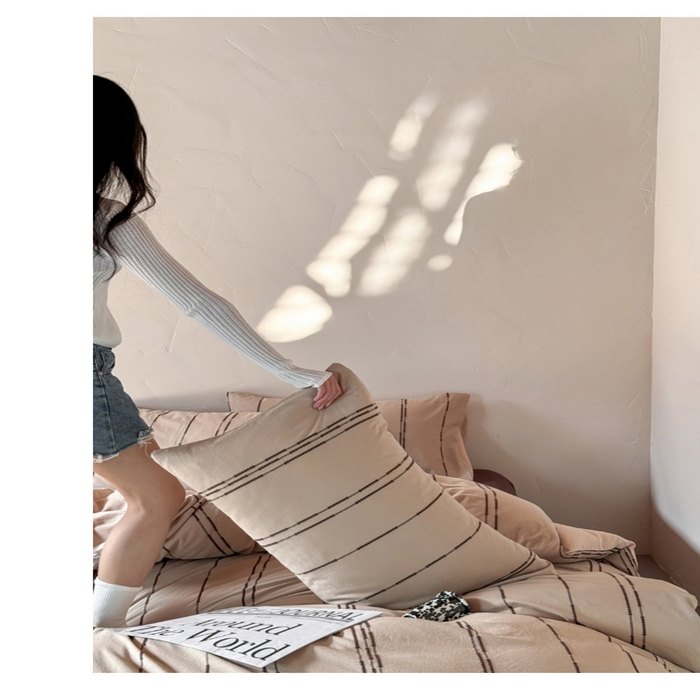 91家纺网 家纺一手货源 找家纺 （总）山舍家居 2025新款全棉纯棉色织提花四件套-弗洛伦萨的落日