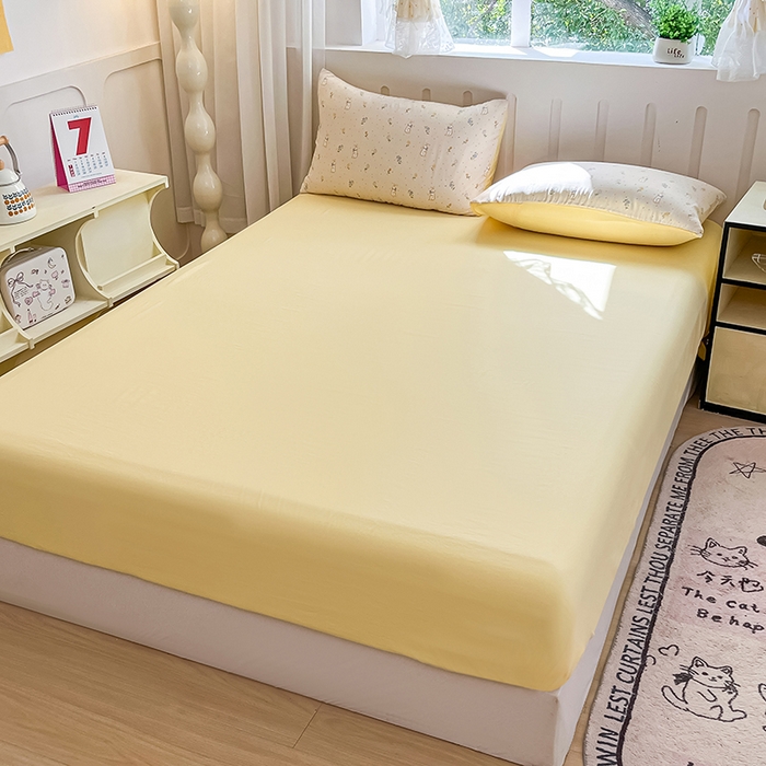 91家纺网 家纺一手货源 找家纺 玖明2025新款A类加厚柔软针织棉双层纱四件套 兔梦花开