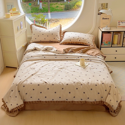 欧尚 2025新款夏被四件套 小熊头