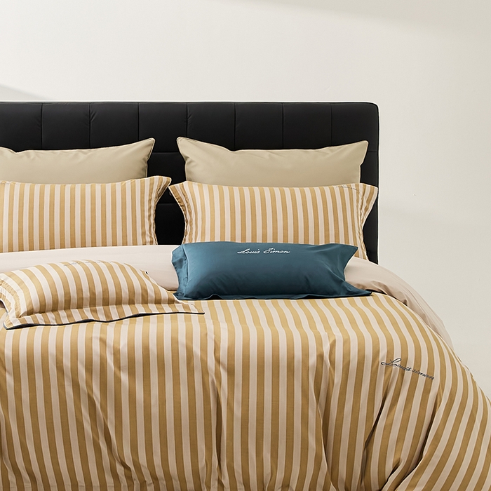 91家纺网 家纺一手货源 找家纺 涞澳家纺 2025新款全棉色织提花四件套 浅忆