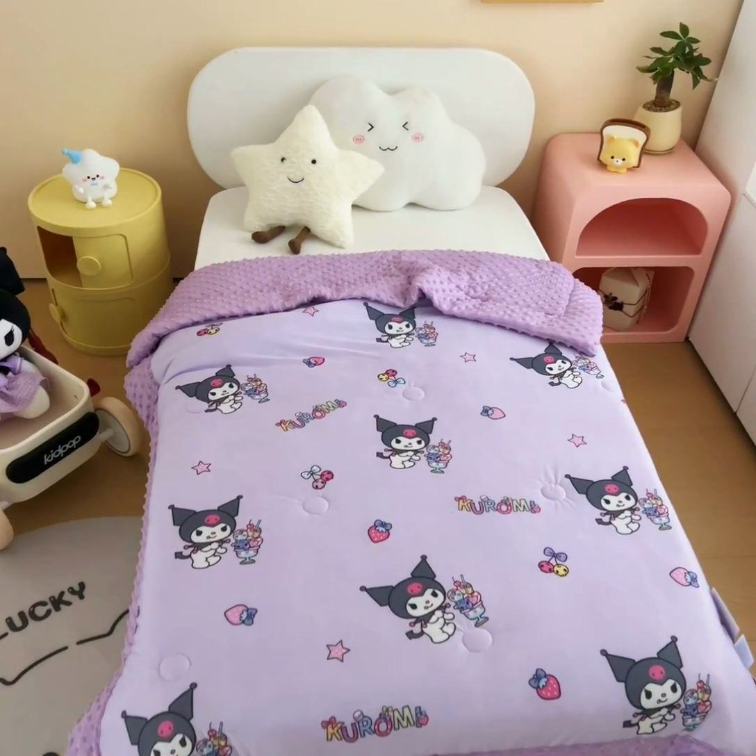 91家纺网 家纺一手货源 找家纺 （总）花满路 2025新款亲肤卡通系列儿童夏被-小床图【控价28-45-55】