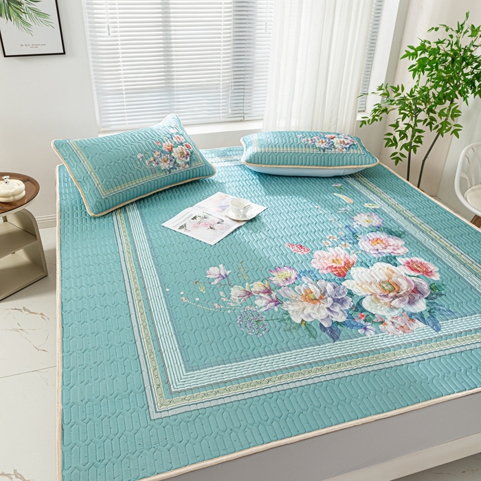 91家纺网 家纺一手货源 找家纺 美丽折家纺 2025新款6mm厚乳胶床笠款三件套 秘密花园