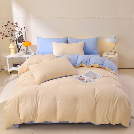 迪拜家纺 2025新款加厚水洗棉四件套-香槟+宾利兰