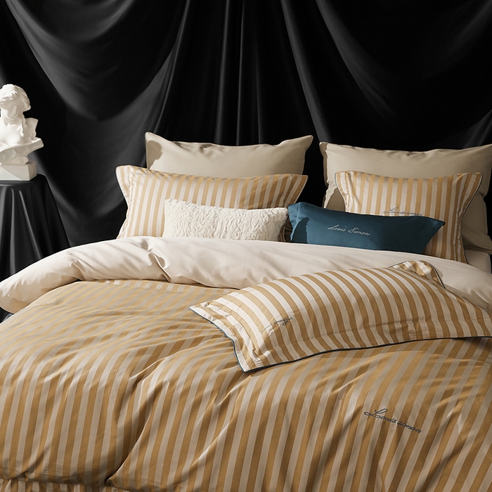 91家纺网 家纺一手货源 找家纺 涞澳家纺 2025新款全棉色织提花四件套 浅忆