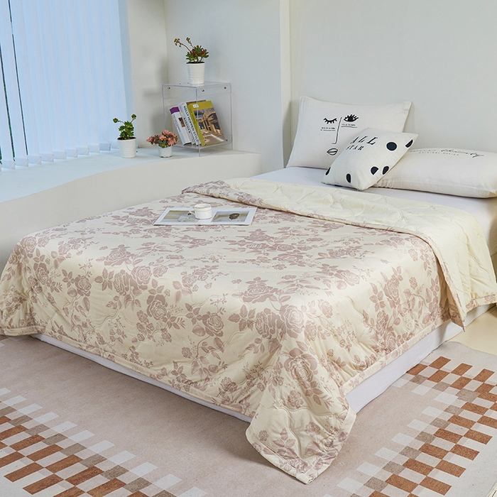 91家纺网 家纺一手货源 找家纺 （总）被多多被业 2025新款凉感丝印花夏被夏凉被空调被