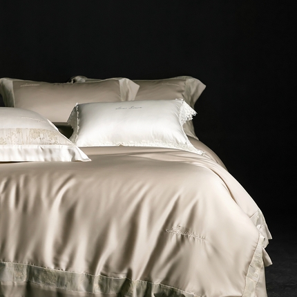 涞澳家纺 2025新款80S天丝棉四件套-伯尼尔 伯尼尔-香槟