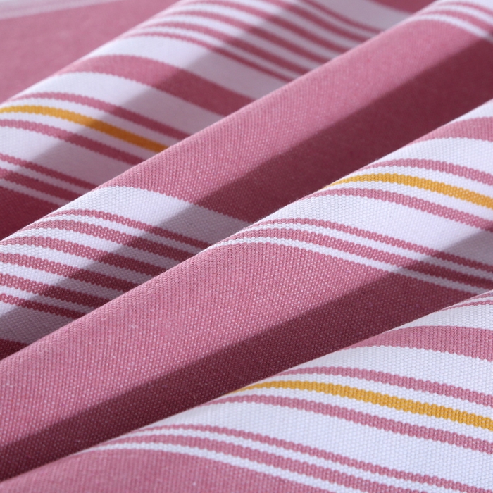 91家纺网 家纺一手货源 找家纺 恋尚羽 2025新款加厚纯棉老粗布凉席三件套 条纹 豆沙