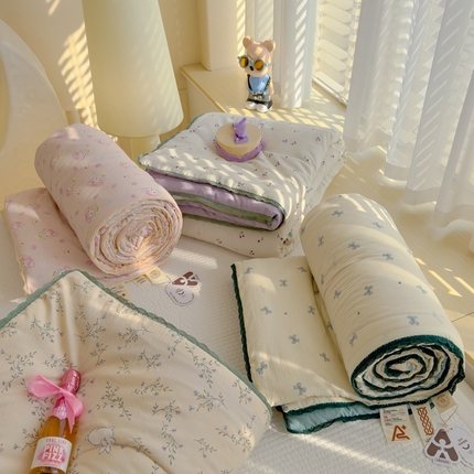 贝扬思 2025新款云感双层纱抗菌花边夏被 组合（仅供参考）