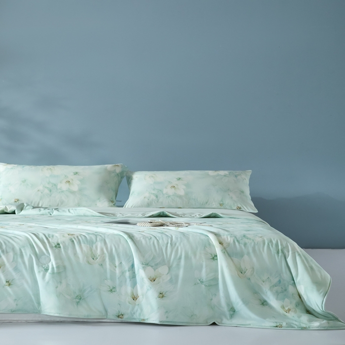 91家纺网 家纺一手货源 找家纺 2025春夏新款100%双面锦纶美式印花夏被凉感空调被 绿野仙踪