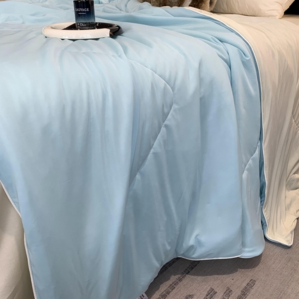 91家纺网 家纺一手货源 找家纺 （总）2025新款小冰皮夏凉被锦纶氨纶面料空调夏被凉感丝单夏被空调被