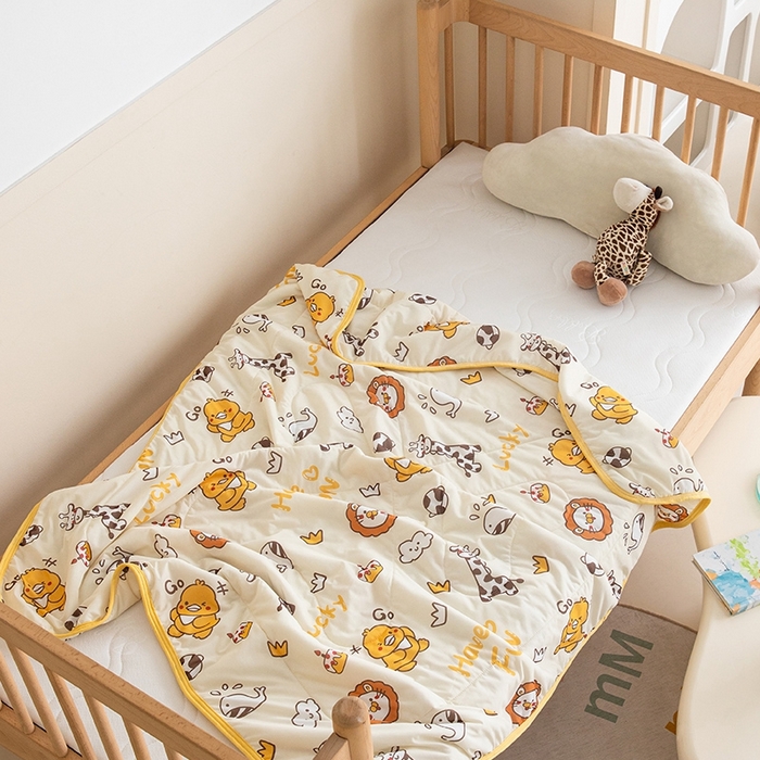 91家纺网 家纺一手货源 找家纺 嗨生活2025年儿童夏被 幼儿园夏被 凉感丝夏被 动物园