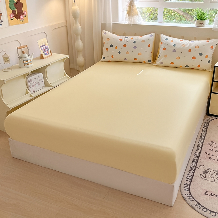 91家纺网 家纺一手货源 找家纺 玖明2025新款A类加厚柔软针织棉双层纱四件套 秋实凝香