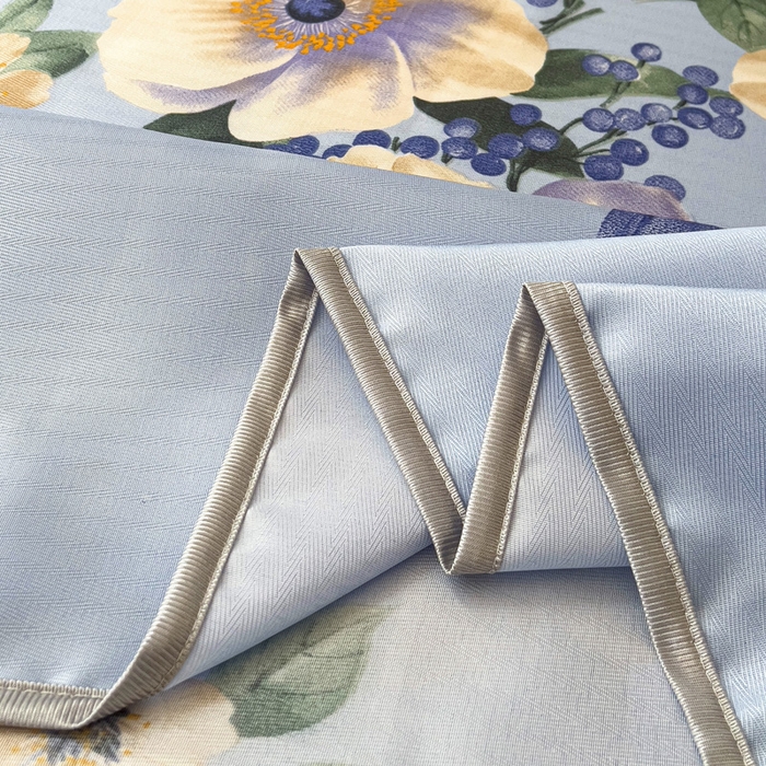 91家纺网 家纺一手货源 找家纺 纽缦家纺 2025新款印花冰丝防滑床单 满园