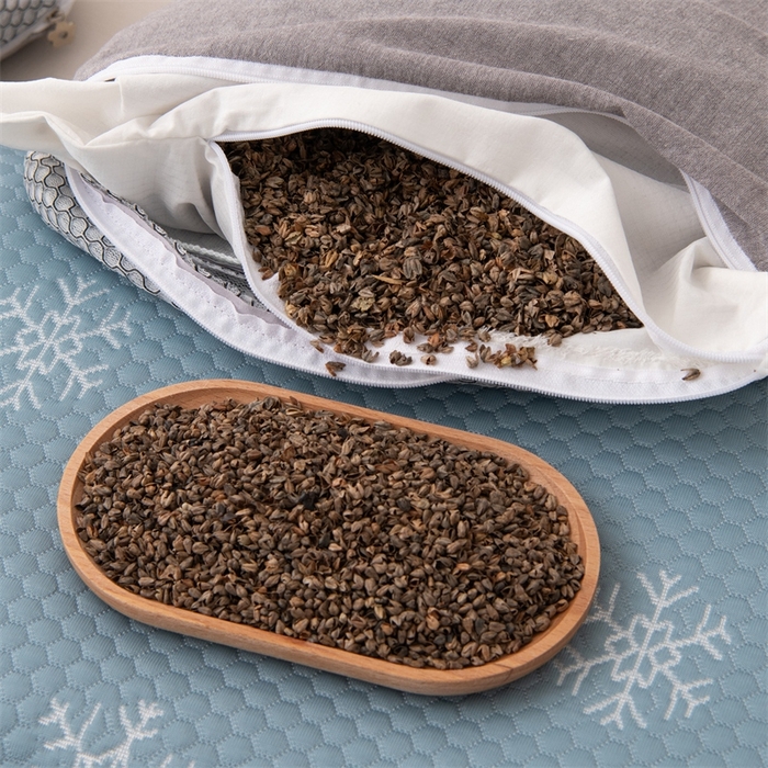 91家纺网 家纺一手货源 找家纺 芯洲2025新款荞麦枕凉豆豆夏季成人冰感透气枕头枕芯 寒酥-冰川蓝