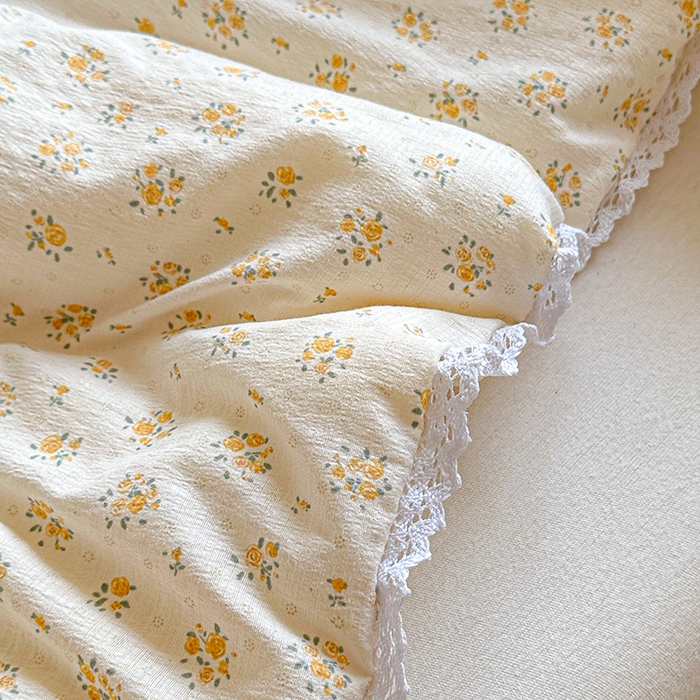 91家纺网 家纺一手货源 找家纺 2025新款双层皱皱纱水洗棉夏被夏凉被空调被可机洗空调被子被芯棉被 橘子海