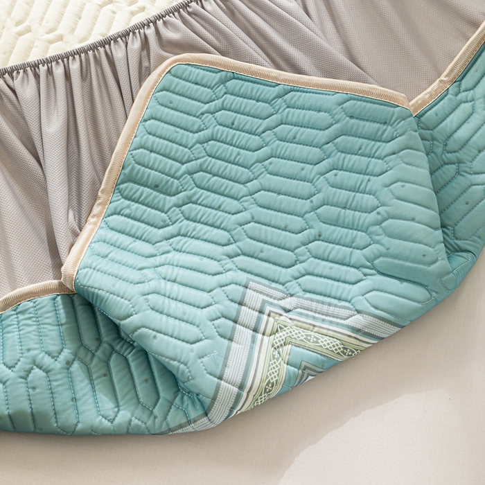 91家纺网 家纺一手货源 找家纺 美丽折家纺 2025新款6mm厚乳胶床笠款三件套 秘密花园