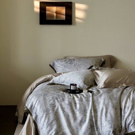 涞澳家纺 2025新款天丝棉印花四件套 南风-灰