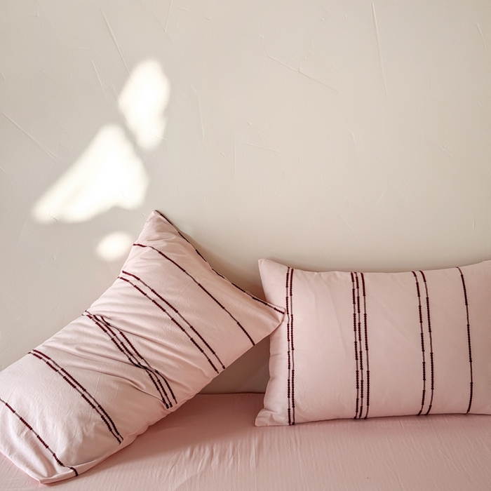 91家纺网 家纺一手货源 找家纺 山舍家居 2025新款全棉纯棉色织提花四件套-弗洛伦萨的落日 弗洛伦萨的落日-落日红