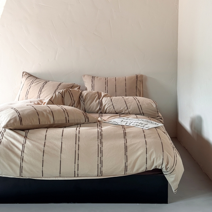 91家纺网 家纺一手货源 找家纺 （总）山舍家居 2025新款全棉纯棉色织提花四件套-弗洛伦萨的落日