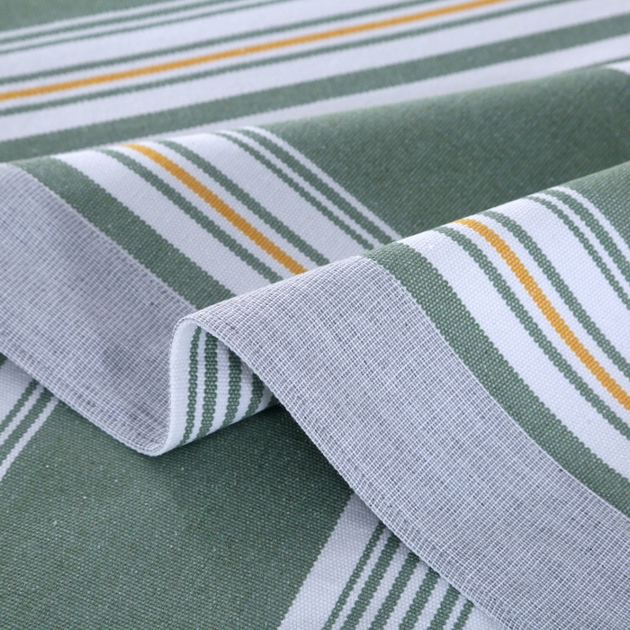 91家纺网 家纺一手货源 找家纺 恋尚羽 2025新款加厚纯棉老粗布凉席三件套 条纹 绿