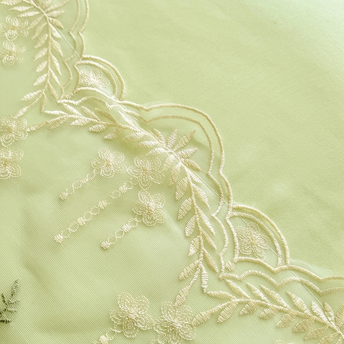 91家纺网 家纺一手货源 找家纺 大麦家纺2025新款年新款亲肤花边款床盖四件套  甜心小姐-青提绿