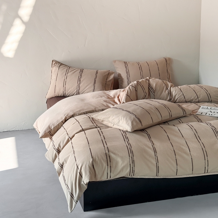 91家纺网 家纺一手货源 找家纺 （总）山舍家居 2025新款全棉纯棉色织提花四件套-弗洛伦萨的落日