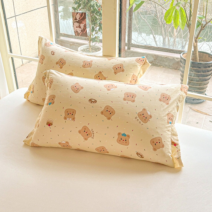 91家纺网 家纺一手货源 找家纺 2025新款双层皱皱纱水洗棉夏被夏凉被空调被可机洗空调被子被芯棉被 黄油小熊