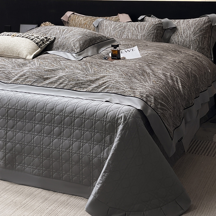 91家纺网 家纺一手货源 找家纺 2025高端轻奢A类母婴级天丝棉全工艺刺绣四件套纯棉全棉高端夏季丝滑裸睡长绒棉床上用品 观颜