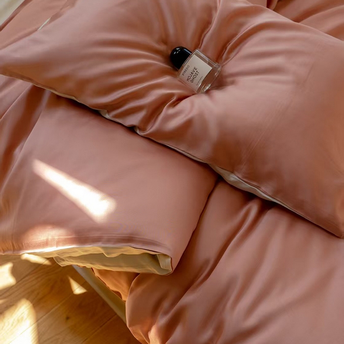 91家纺网 家纺一手货源 找家纺 未来家居 2025新款60S兰精天丝纯色四件套 芝芝淘淘-极地白