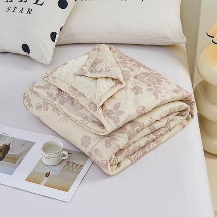 被多多被业 2025新款凉感丝印花夏被夏凉被空调被 复古花