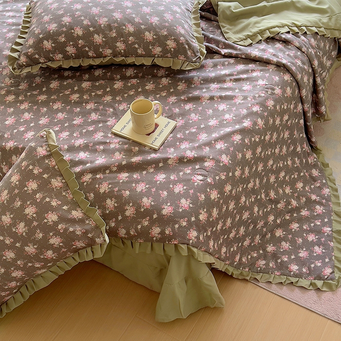 91家纺网 家纺一手货源 找家纺 欧尚 2025新款夏被四件套 暗香