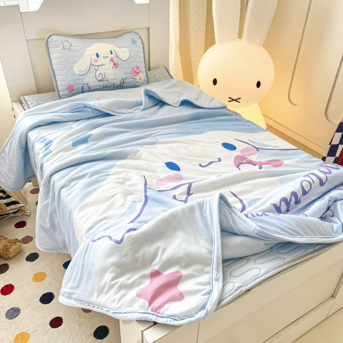 91家纺网 家纺一手货源 找家纺 花满路 2025新款儿童针织棉夏被 玉桂狗