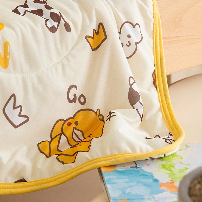 91家纺网 家纺一手货源 找家纺 嗨生活2025年儿童夏被 幼儿园夏被 凉感丝夏被 动物园