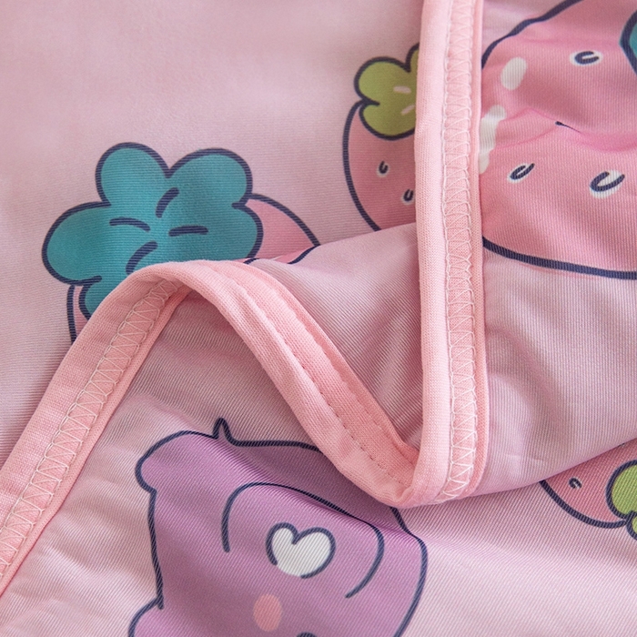 91家纺网 家纺一手货源 找家纺 嗨生活2025年儿童夏被 幼儿园夏被 凉感丝夏被 安妮兔